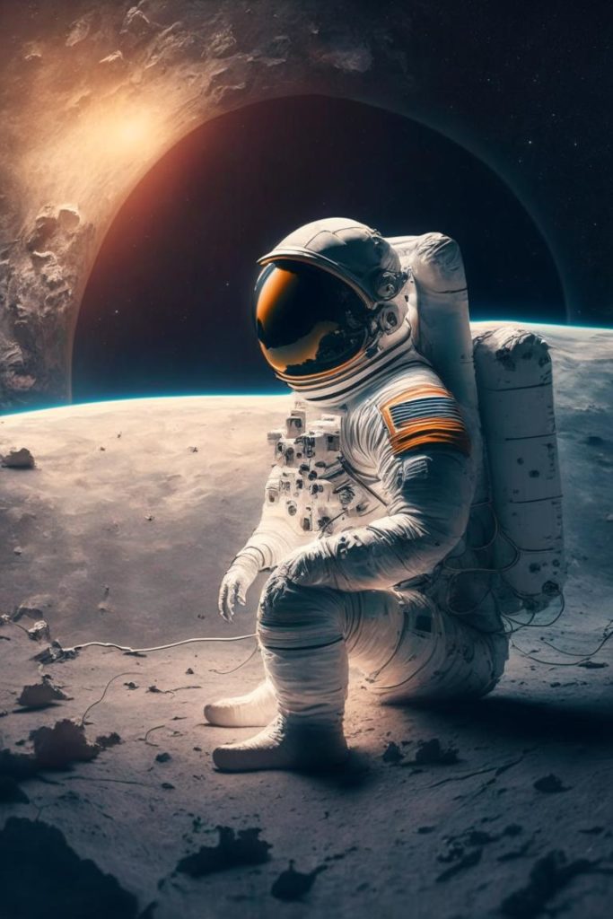 астронавт на луне
